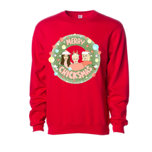 Load image into Gallery viewer, Merry Chickmas Red Crew Neck
