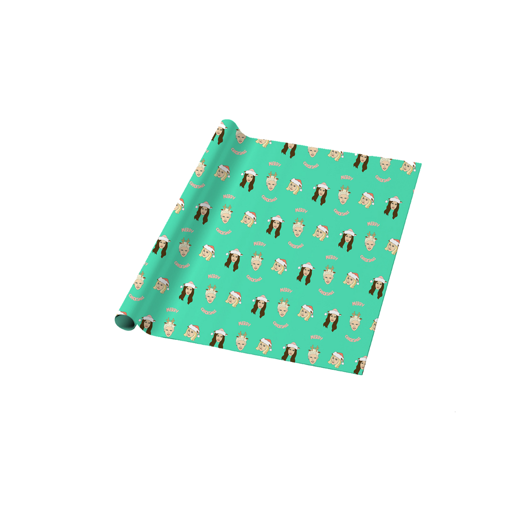 Merry Christmas Wrapping Paper - Green