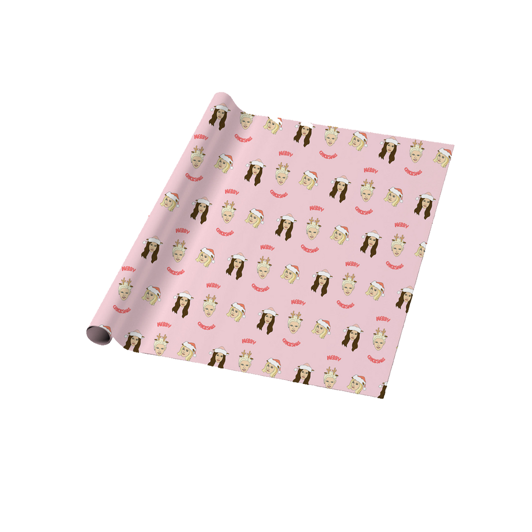 Merry Christmas Wrapping Paper - Pink